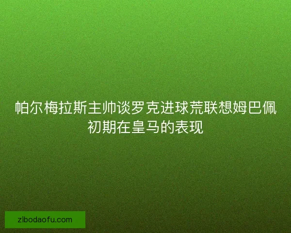 帕尔梅拉斯主帅谈罗克进球荒联想姆巴佩初期在皇马的表现 帕尔梅拉斯主帅谈罗克进球荒联想姆巴佩初期在皇马的表现