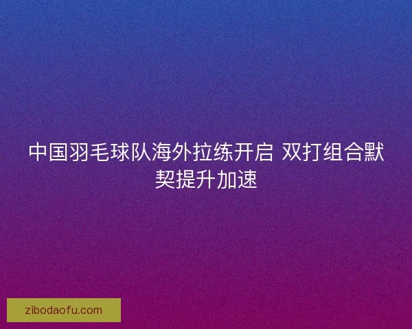 中国羽毛球队海外拉练开启 双打组合默契提升加速 中国羽毛球队海外拉练开启 双打组合默契提升加速